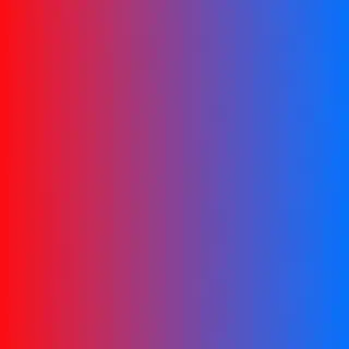 A smooth gradient on a wall going from #FF0000 (red) on the 