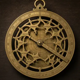 A medieval astrolabe with accurate rete, tympan, and engrave